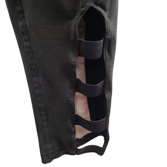 BCBGMAXAZRIA Medium Ankle Leggings with inlaid Mesh & Ankle Cutouts Black - Picture 8 of 15